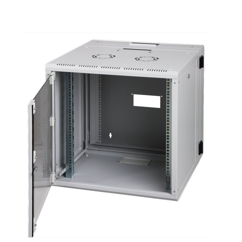 DIGITUS Armoire murale 19" avec cadre pivotant, 12 HE, gris clair, 600×610×624 mm
